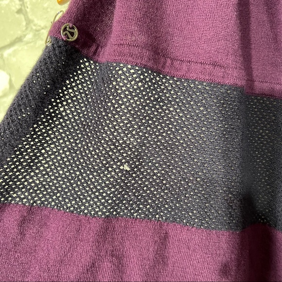 Lululemon Merino Wool Hearth Opener Infinity Scarf Purple Striped **FLAWED** - Picture 6 of 10